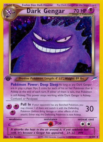 Dark Gengar Neo Destiny Pokemon Card