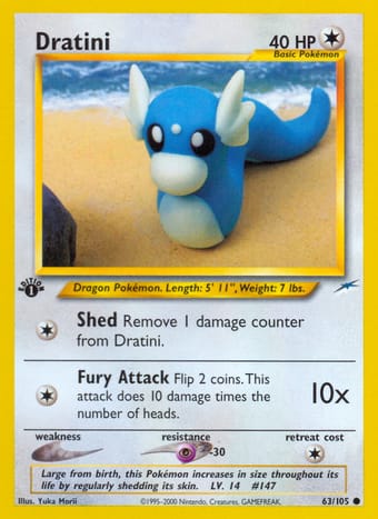 Dratini Neo Destiny Pokemon Card