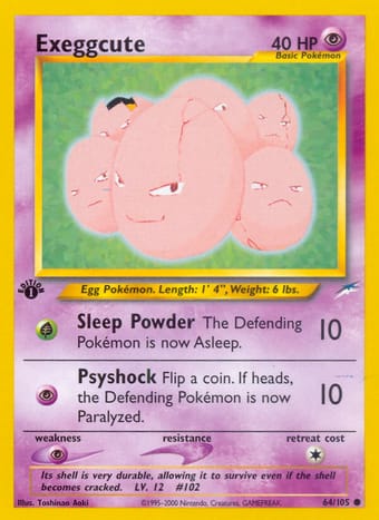 Exeggcute Neo Destiny Pokemon Card