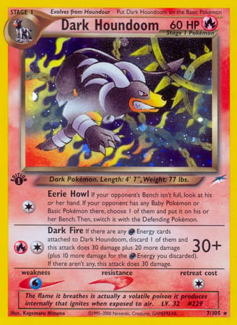 Dark Houndoom Neo Destiny Pokemon Card