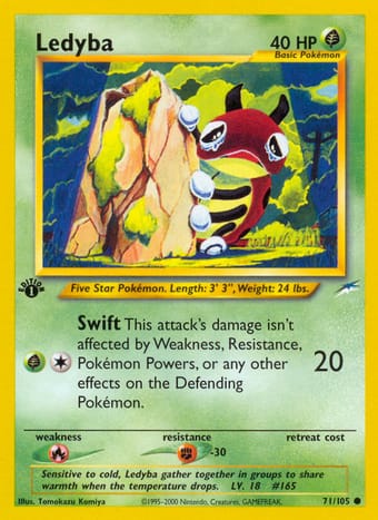 Ledyba Neo Destiny Pokemon Card