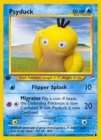 Psyduck Neo Destiny Pokemon Card