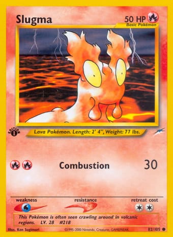 Slugma Neo Destiny Pokemon Card