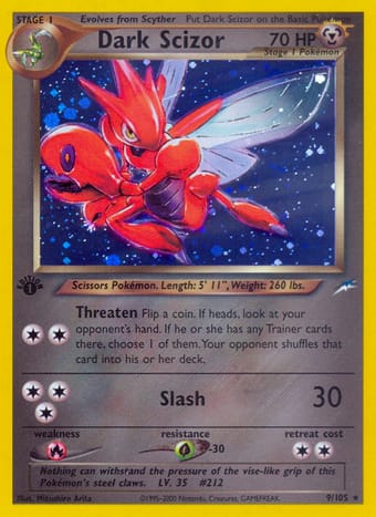 Dark Scizor Neo Destiny Pokemon Card