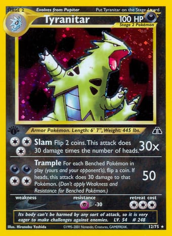 Tyranitar Neo Discovery Pokemon Card