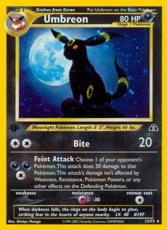 Umbreon Neo Discovery Pokemon Card