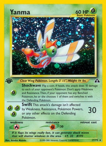 Yanma Neo Discovery Pokemon Card