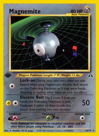 Magnemite Neo Discovery Pokemon Card