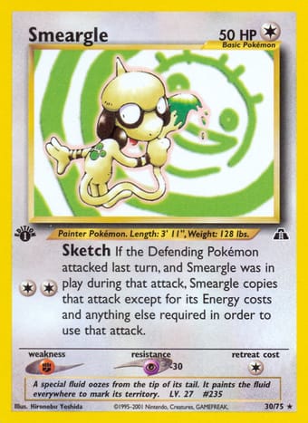 Smeargle Neo Discovery Pokemon Card