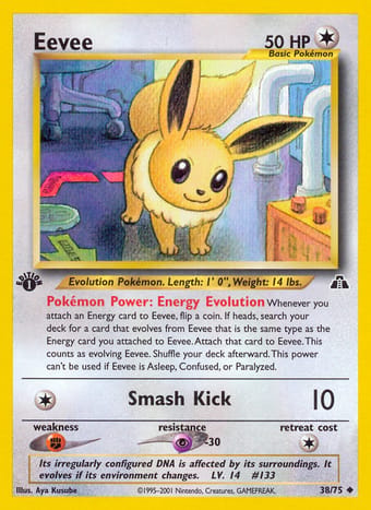 Eevee Neo Discovery Pokemon Card