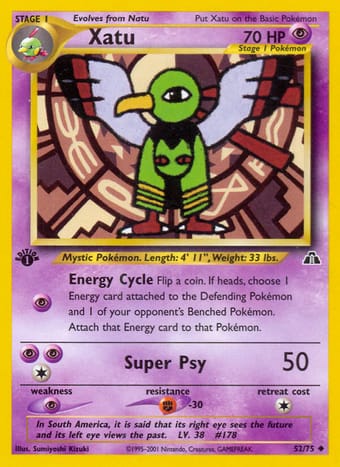 Xatu Neo Discovery Pokemon Card