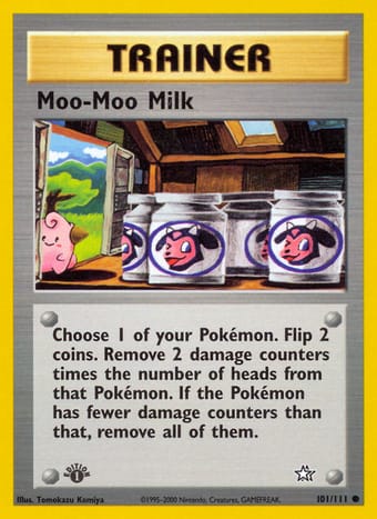 Moo-Moo Milk Neo Genesis Pokemon Card