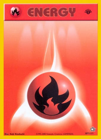 Fire Energy Neo Genesis Pokemon Card