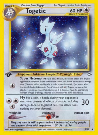 Togetic Neo Genesis Pokemon Card