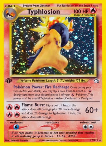 Typhlosion Neo Genesis Pokemon Card