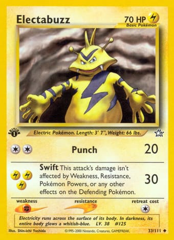 Electabuzz Neo Genesis Pokemon Card