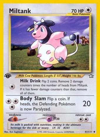 Miltank Neo Genesis Pokemon Card