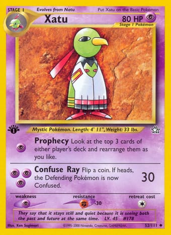 Xatu Neo Genesis Pokemon Card