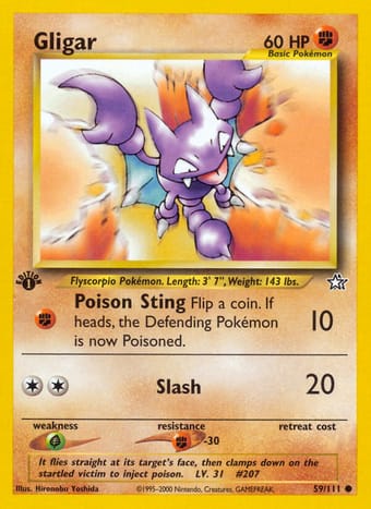 Gligar Neo Genesis Pokemon Card
