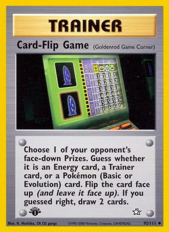 Card-Flip Game Neo Genesis Pokemon Card