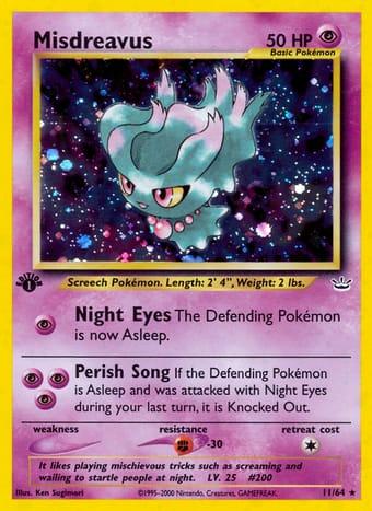 Misdreavus Neo Revelation Pokemon Card