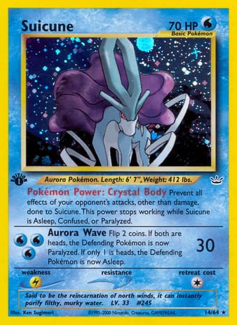 Suicune Neo Revelation Pokemon Card