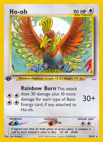 Ho-oh Neo Revelation Pokemon Card