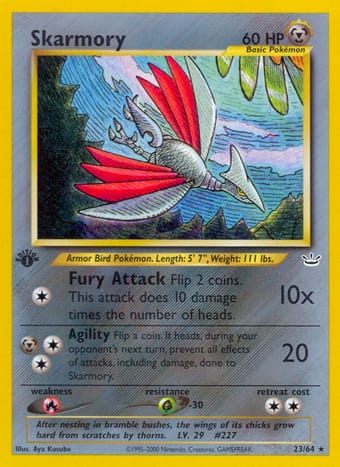 Skarmory Neo Revelation Pokemon Card