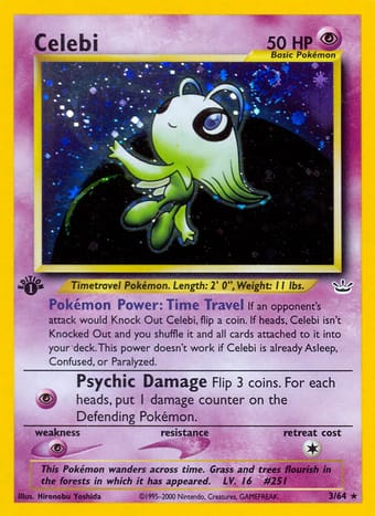 Celebi Neo Revelation Pokemon Card Celebi Neo Revelation Pokemon Card