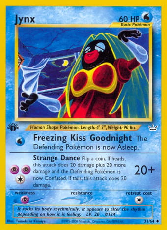 Jynx Neo Revelation Pokemon Card