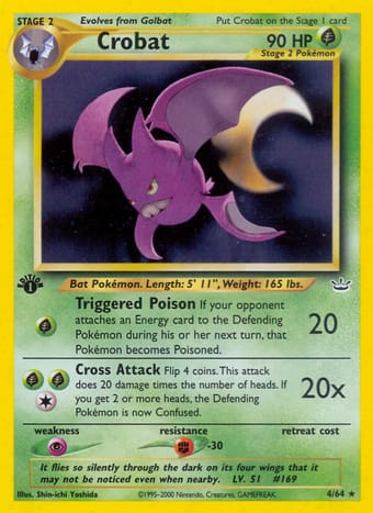 Crobat Neo Revelation Pokemon Card