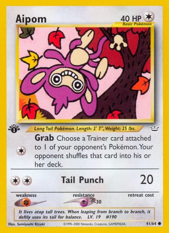 Aipom Neo Revelation Pokemon Card