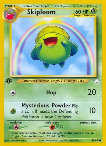 Skiploom Neo Revelation Pokemon Card