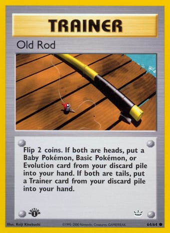 Old Rod Neo Revelation Pokemon Card