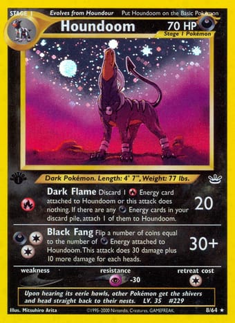 Houndoom Neo Revelation Pokemon Card