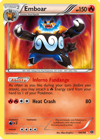 Emboar Next Destinies Pokemon Card