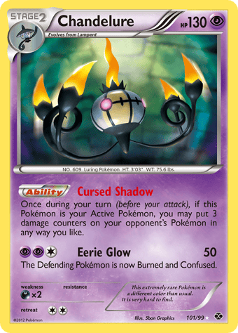 Chandelure Next Destinies Pokemon Card