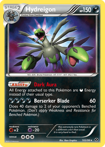Hydreigon Next Destinies Pokemon Card