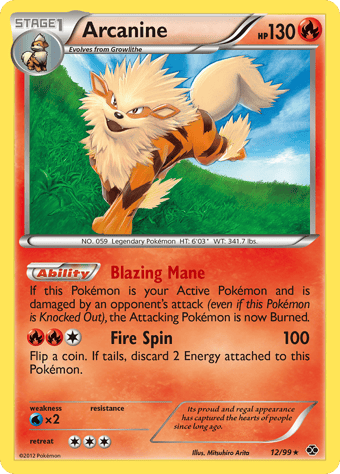 Arcanine Next Destinies Pokemon Card