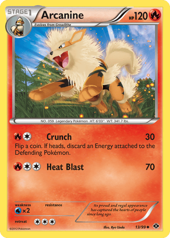 Arcanine Next Destinies Pokemon Card