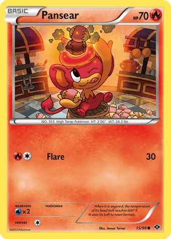 Pansear Next Destinies Pokemon Card