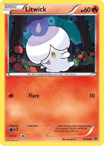 Litwick Next Destinies Pokemon Card