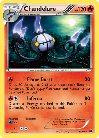 Chandelure Next Destinies Pokemon Card