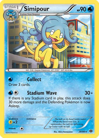 Simipour Next Destinies Pokemon Card