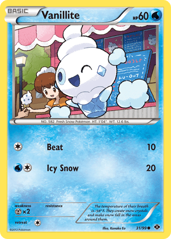 Vanillite Next Destinies Pokemon Card