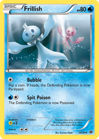 Frillish Next Destinies Pokemon Card