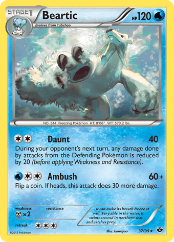 Beartic Next Destinies Pokemon Card