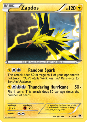 Zapdos Next Destinies Pokemon Card