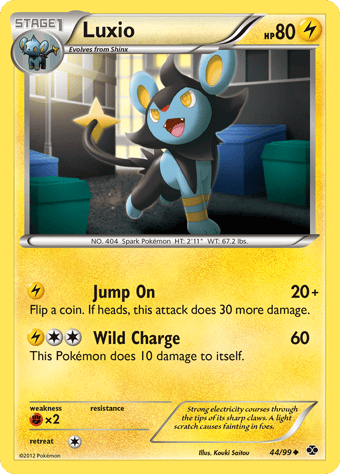 Luxio Next Destinies Pokemon Card