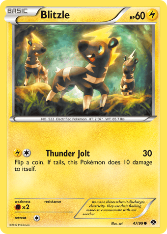 Blitzle Next Destinies Pokemon Card